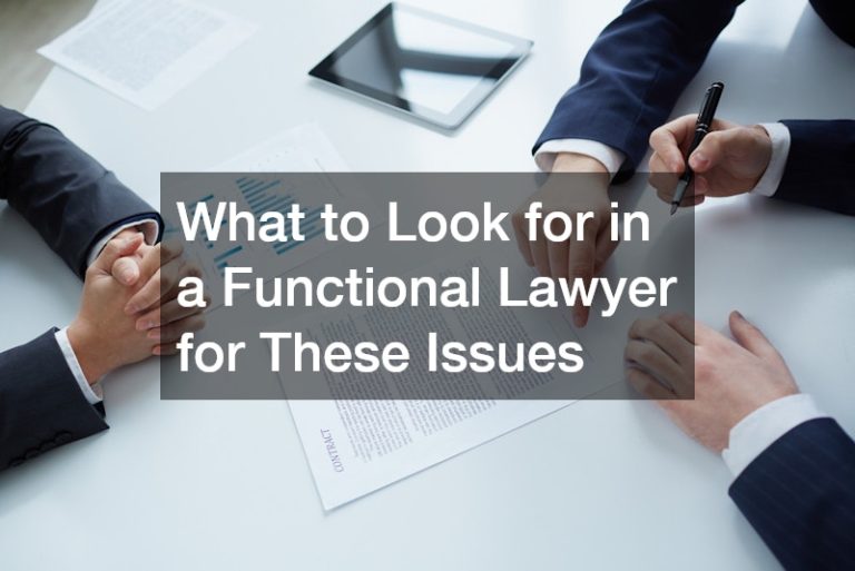 What to Look for in a Functional Lawyer for These Issues
